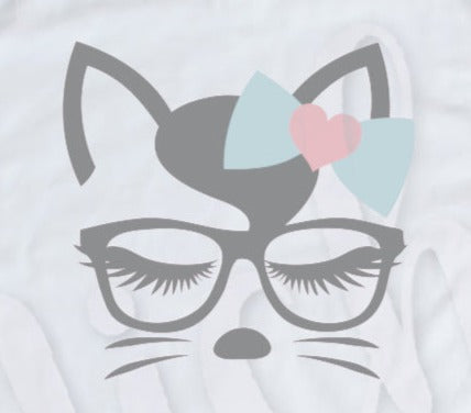 - ANI2594 cat with glasses Decal