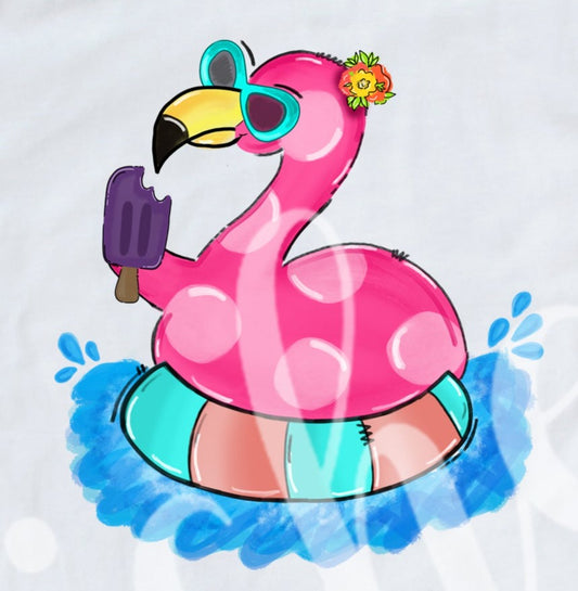 - ANI2595 flamingo float Decal