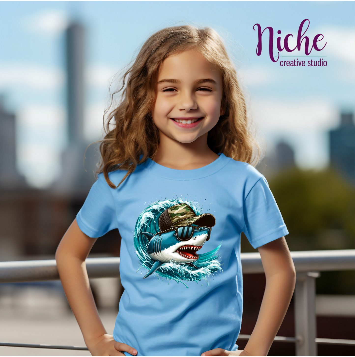 -ANI8126 Camo Shark Decal