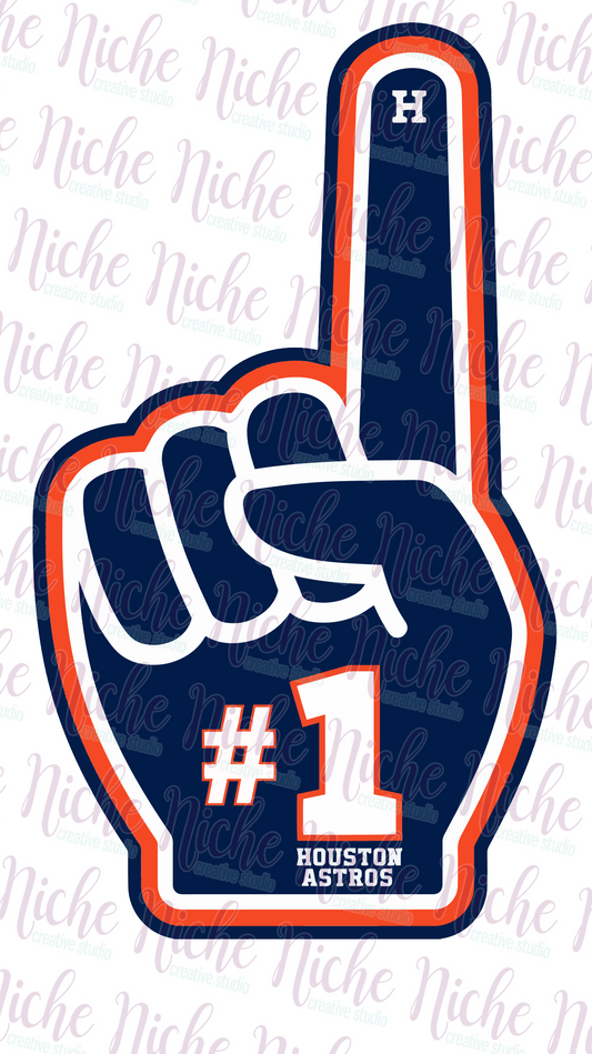 -AST8004 Astros Foam Finger Decal