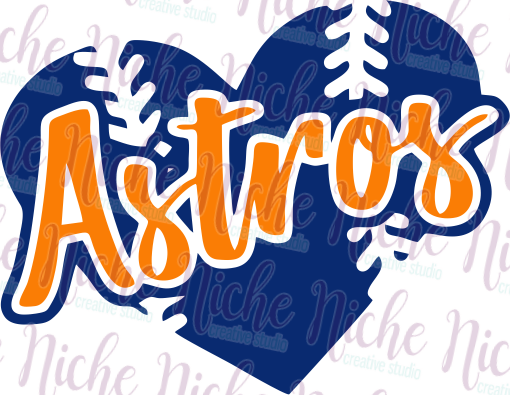 -AST8005 Astros Heart Decal