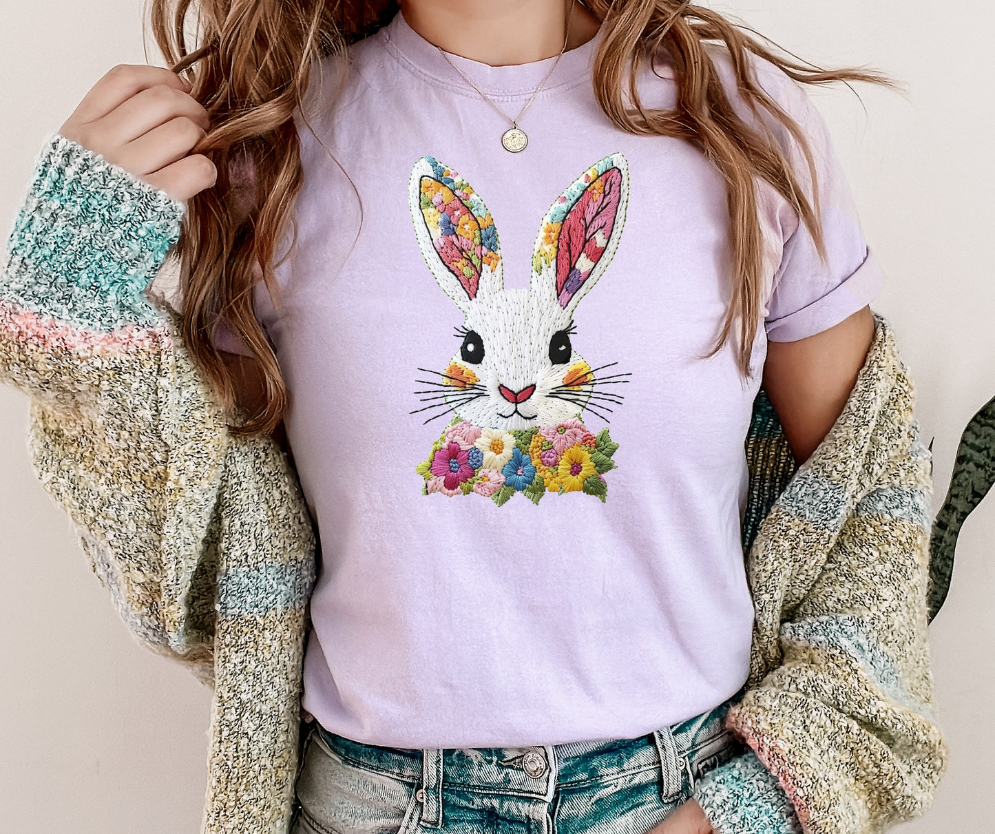 April $10 Shirt of the Month- Floral Bunny