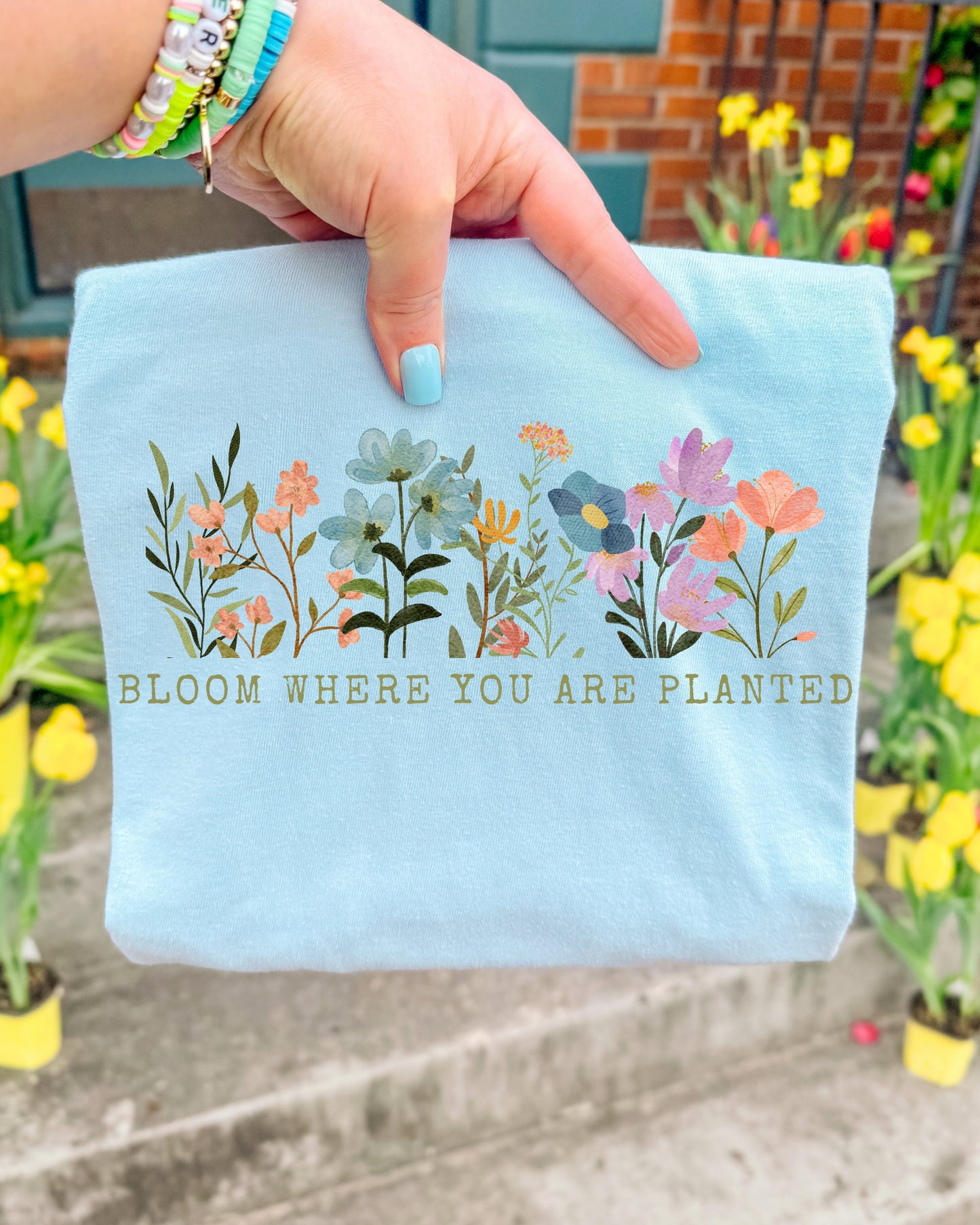 April $10 Shirt of the Month - Bloom Flowers