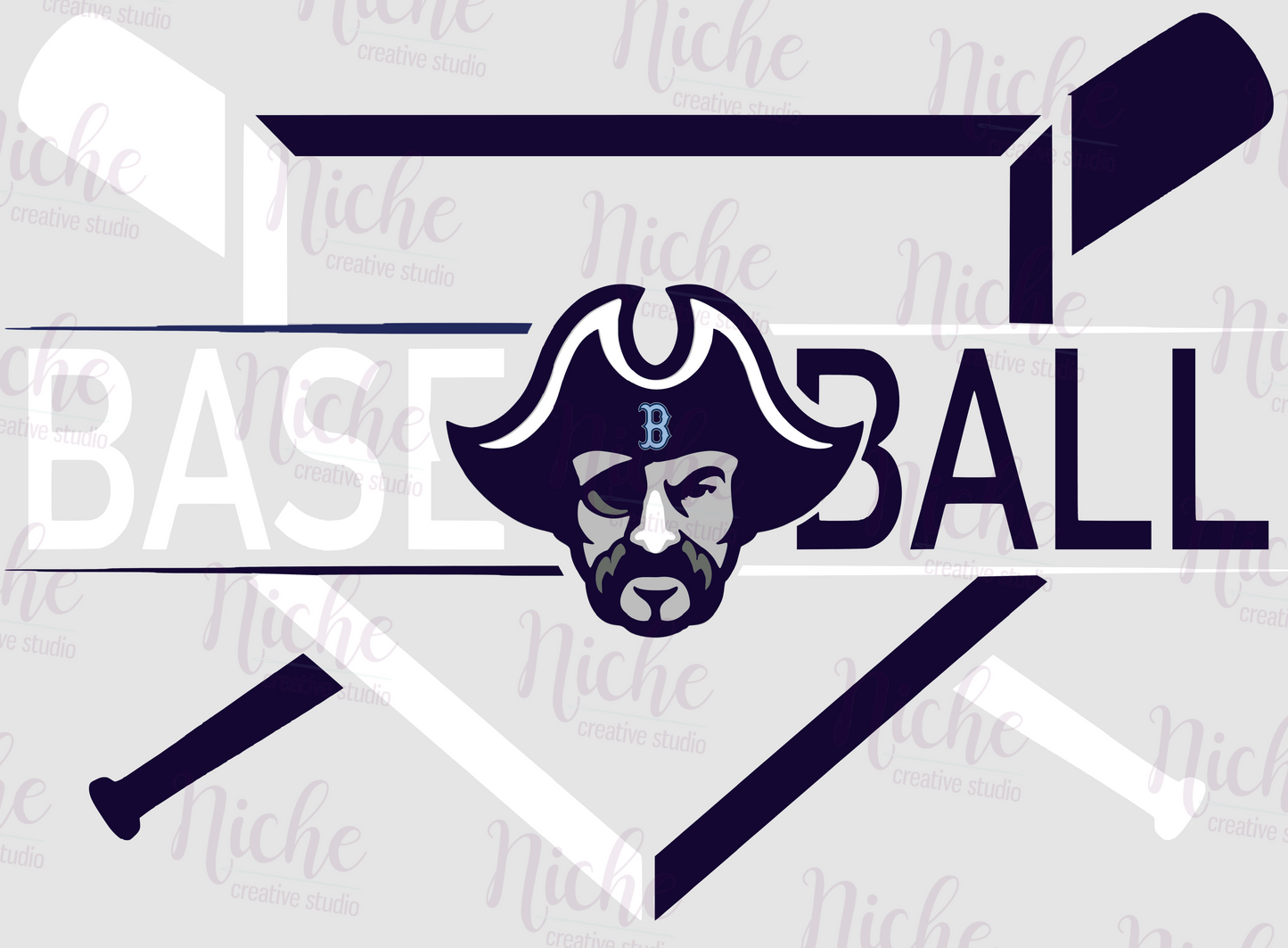 -BAR1695 Buc Baseball Decal