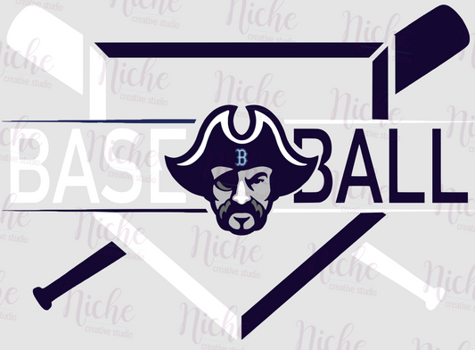 -BAR1695 Buc Baseball Decal