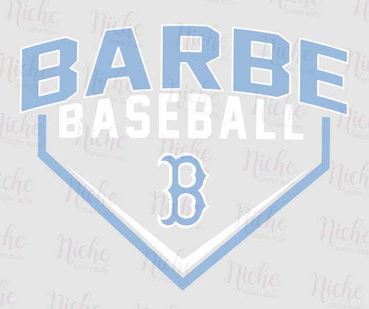 -BAR1796 Barbe Baseball Home Plate Decal