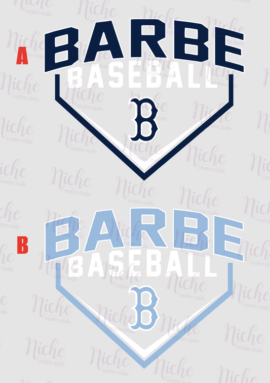 -BAR1796 Barbe Baseball Home Plate Decal