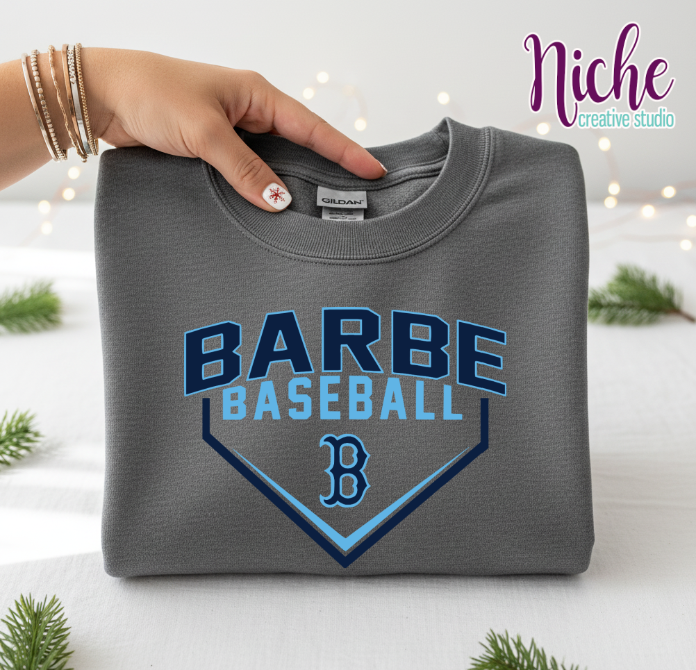 -BAR1796 Barbe Baseball Home Plate Decal