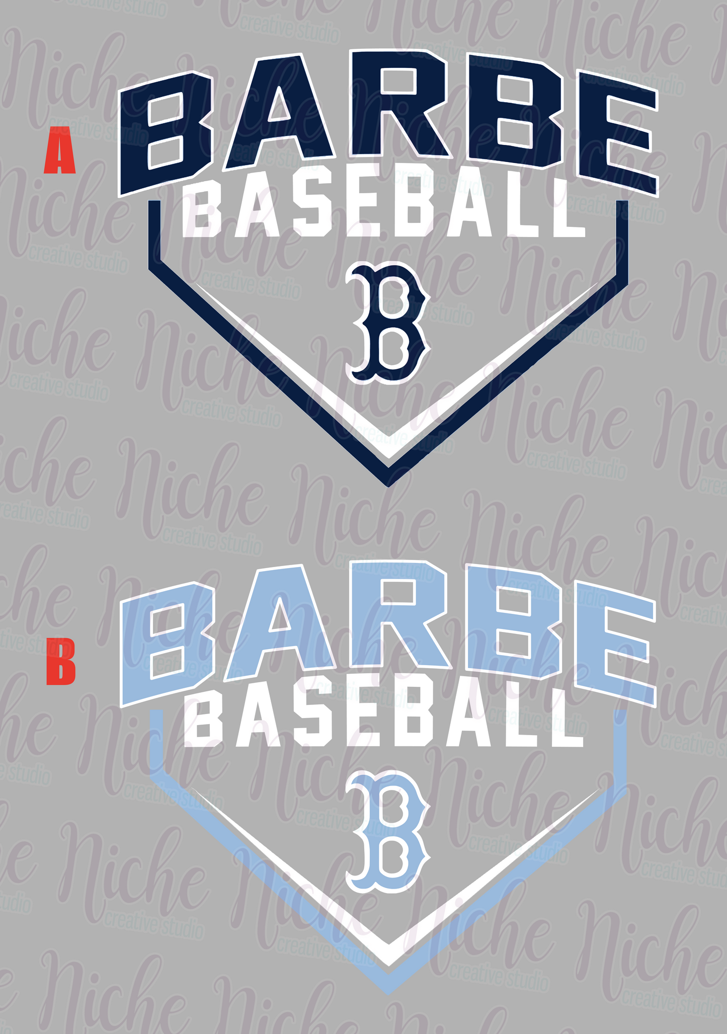 -BAR1796 Barbe Baseball Home Plate Decal