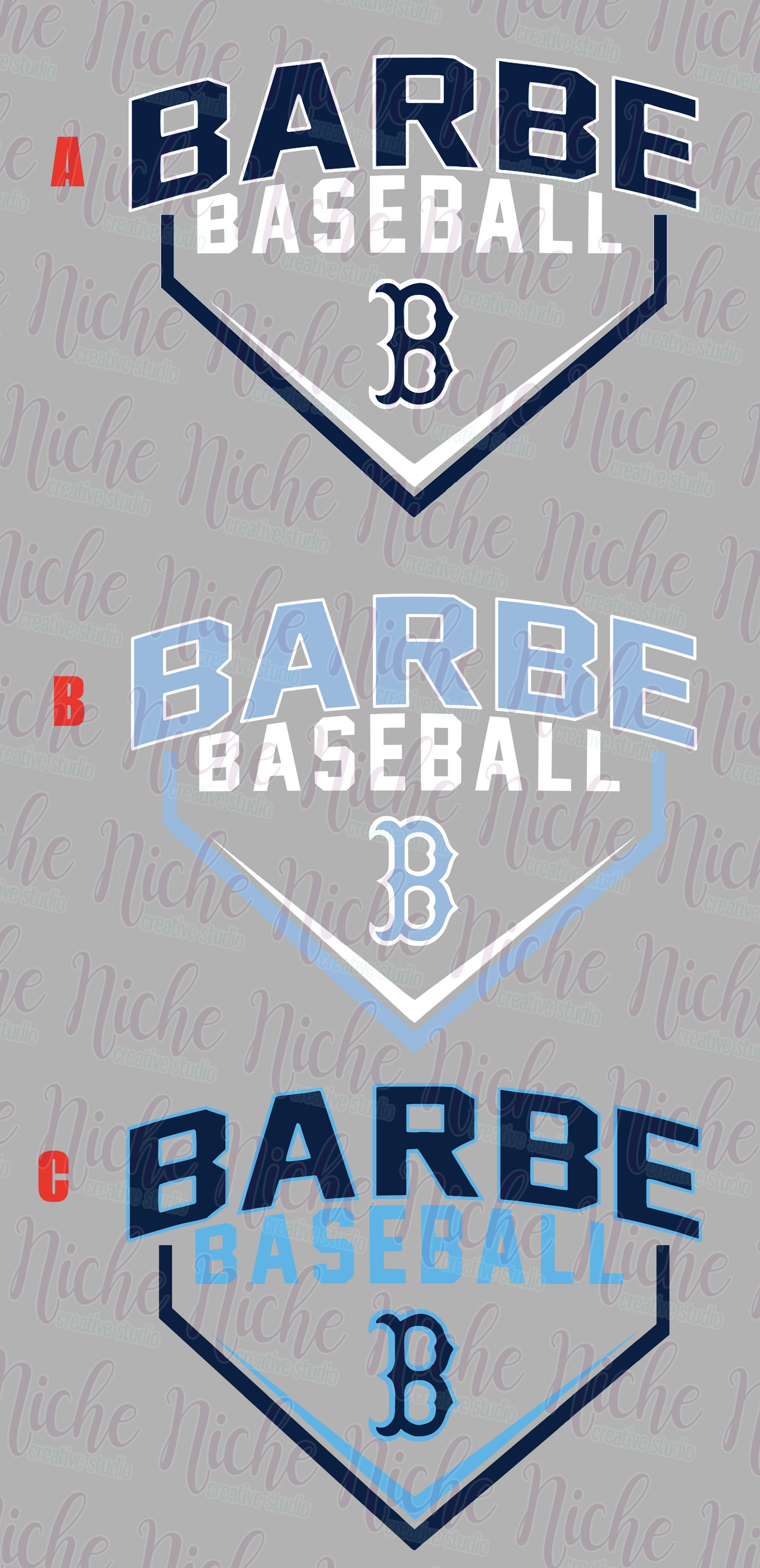-BAR1796 Barbe Baseball Home Plate Decal