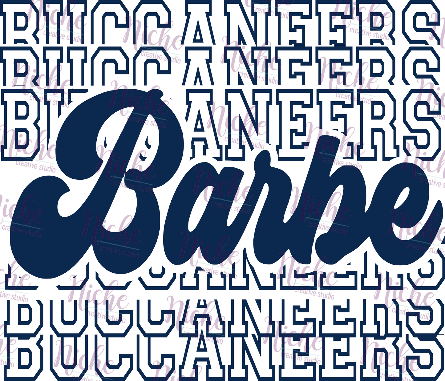 -BAR1958 Barbe Buccaneers Repeat Decal