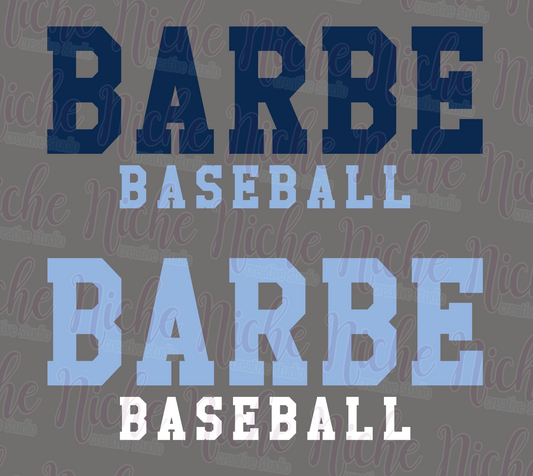 -BAR1989 Barbe Baseball Decal