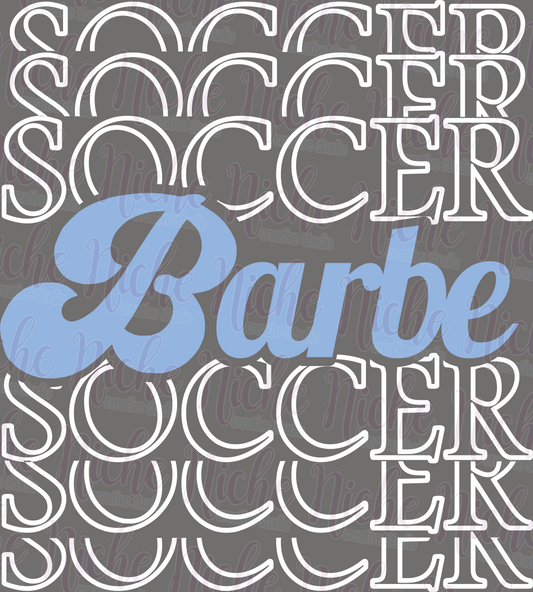 -BAR1997 Barbe Soccer Repeating Decal