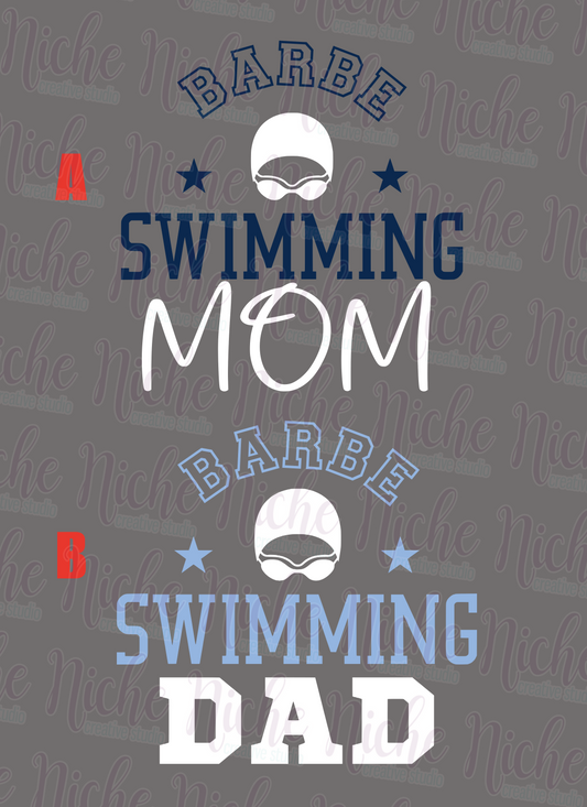 -BAR2029 Barbe Swimming Decal