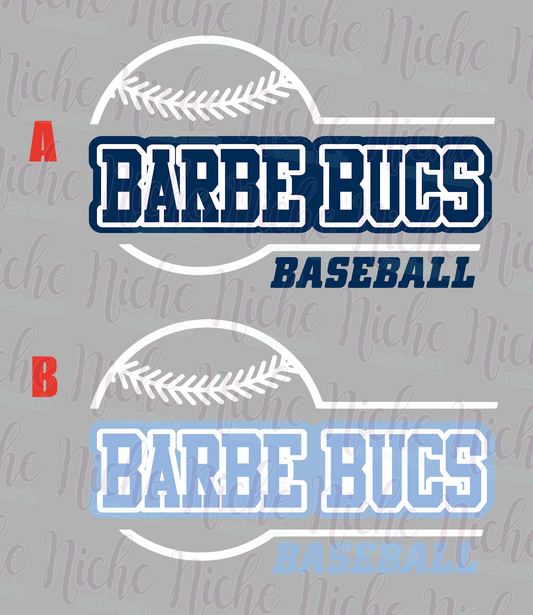 -BAR3073 Barbe Bucs Baseball Decal