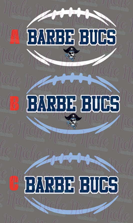 -BAR3075 Barbe Bucs Football Decal
