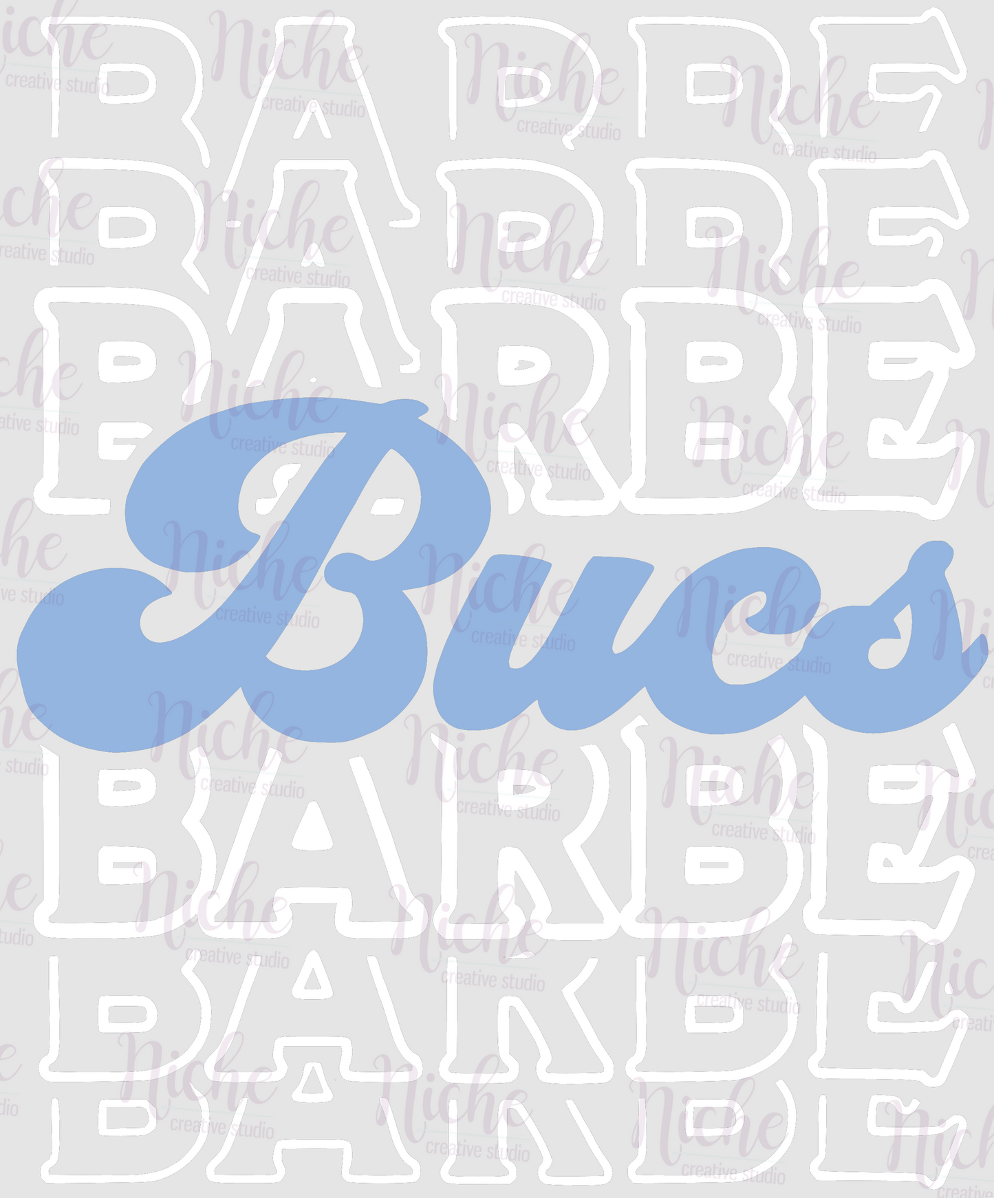 -BAR3084 Bucs Repeating Decal