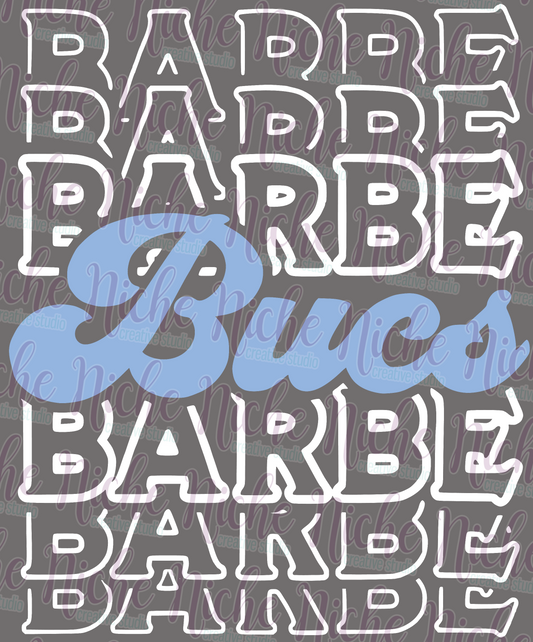 -BAR3084 Bucs Repeating Decal