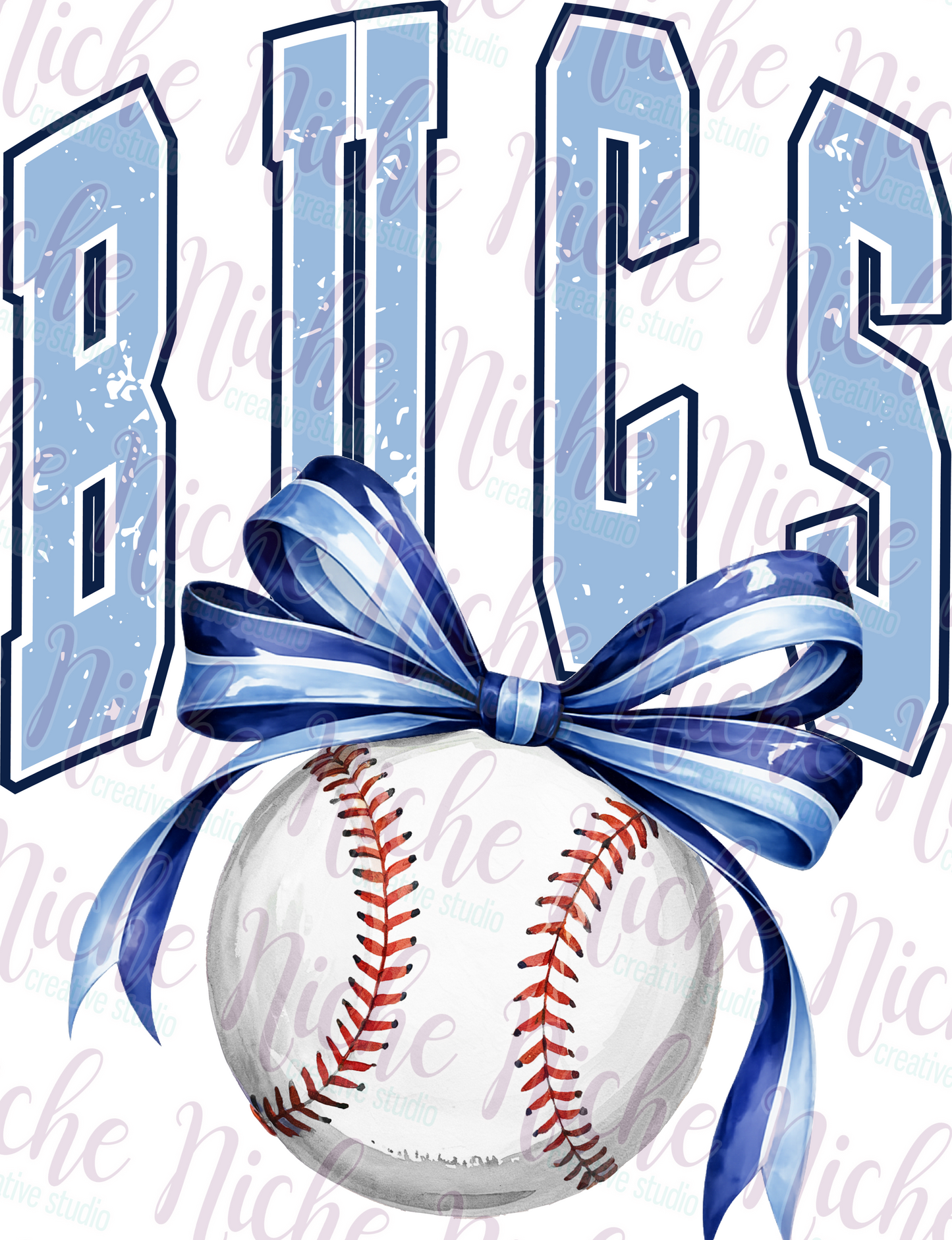 -BAR4395 Bucs Baseball Bow Decal