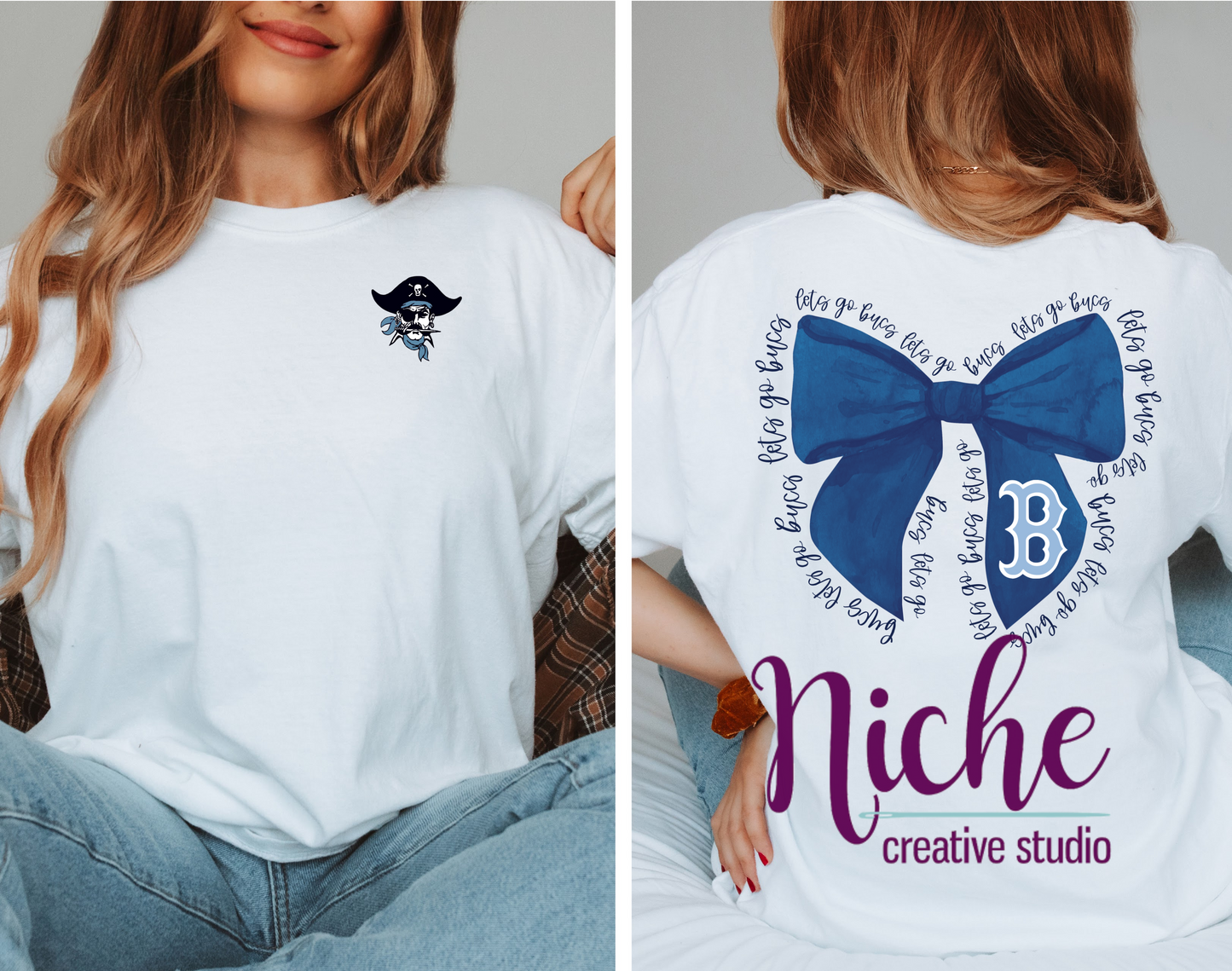 -BAR5200 Bucs Bow Decal