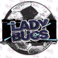 - BAR526 Split Soccer Lady Bucs Decal