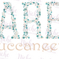 -BAR650 Barbe Blue Floral Decal