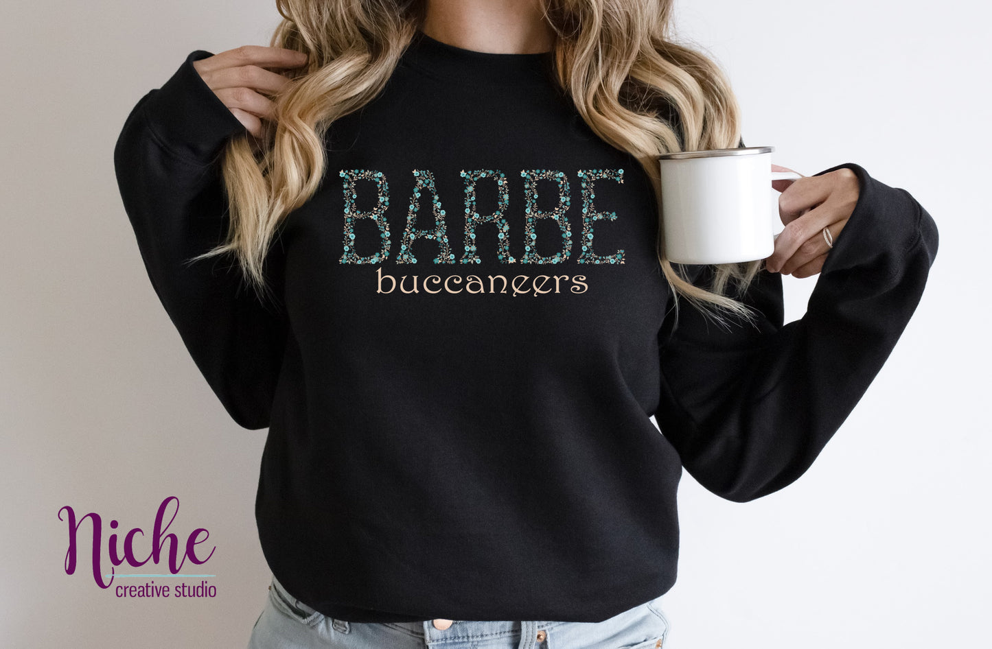 -BAR650 Barbe Blue Floral Decal