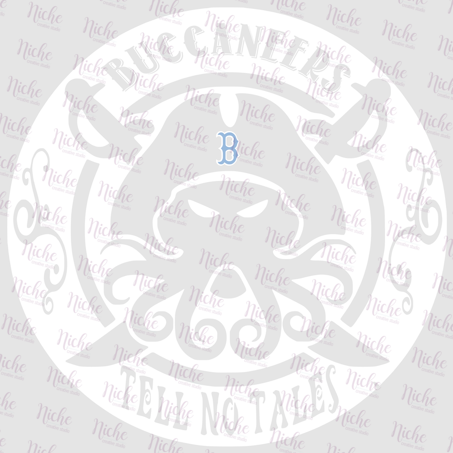 - BAR730 Buccaneers Tell No Tales Decal