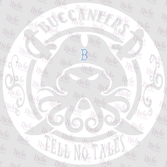 - BAR730 Buccaneers Tell No Tales Decal