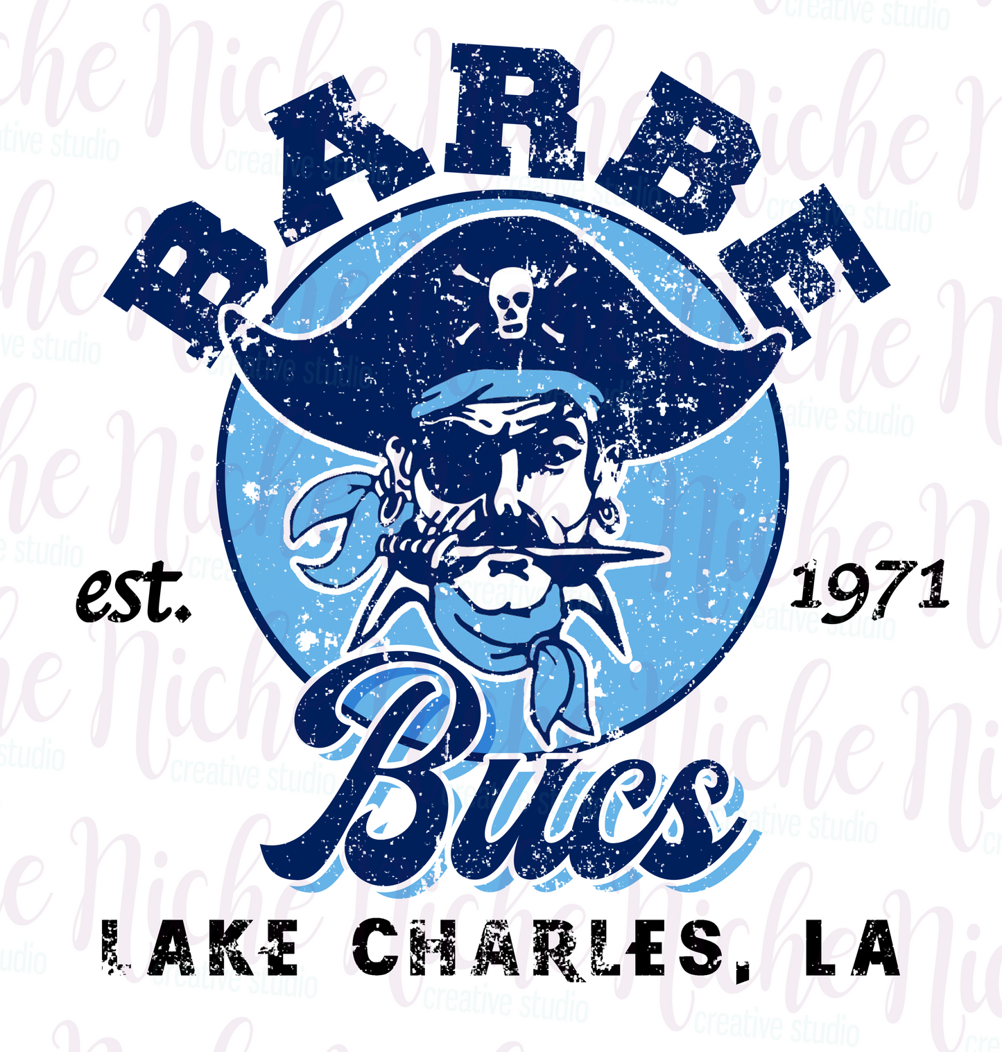-BAR8296 Barbe Bucs Old School Decal