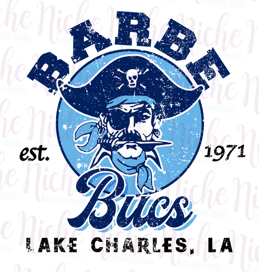 -BAR8296 Barbe Bucs Old School Decal
