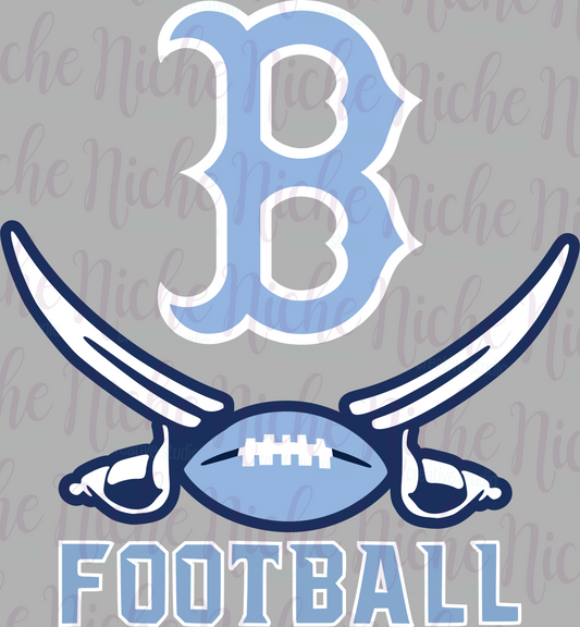 -BAR8298 Barbe Football Swords Decal