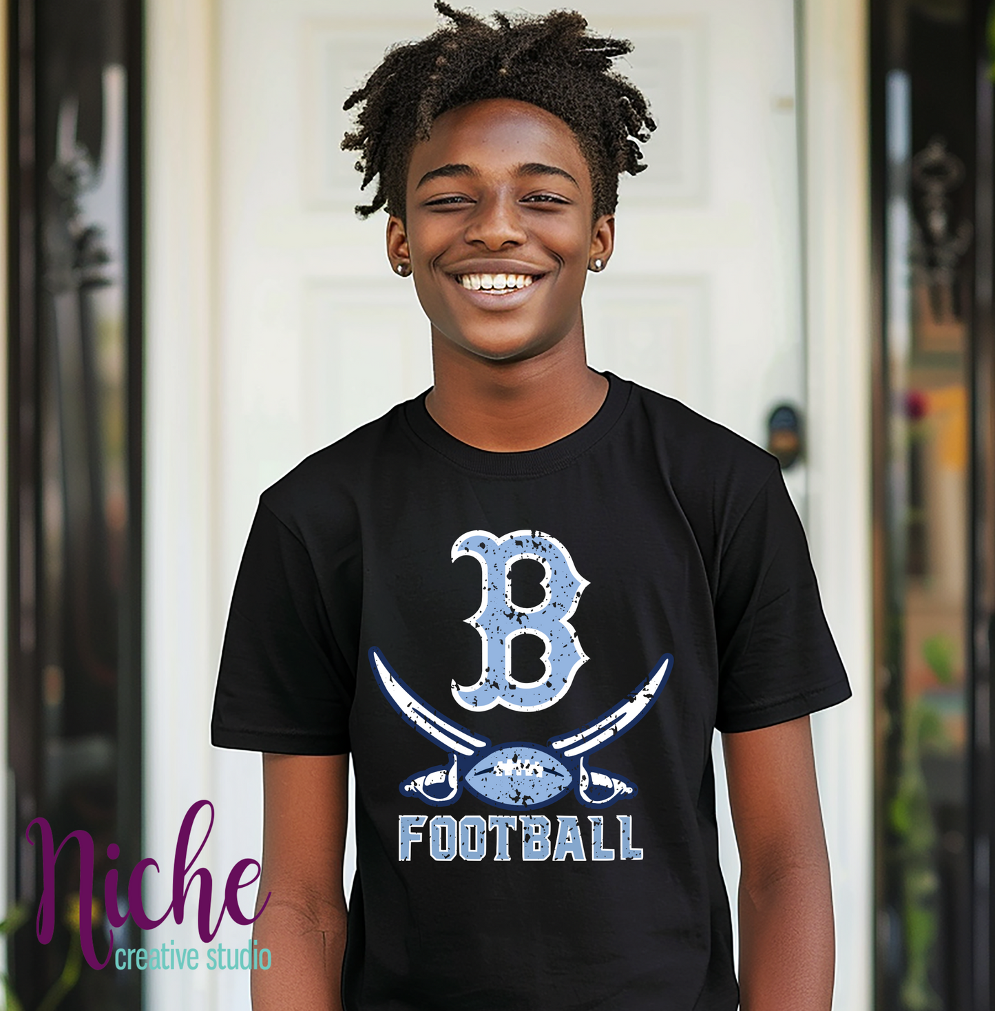 -BAR8298 Barbe Football Swords Decal