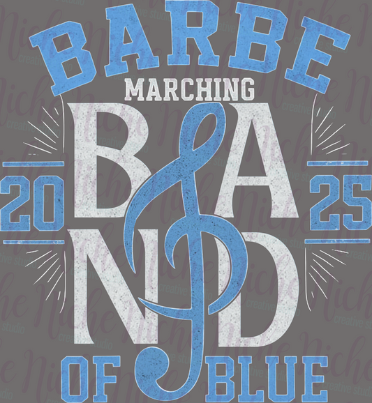 -BAR8299 Barbe Marching Band of Blue Decal
