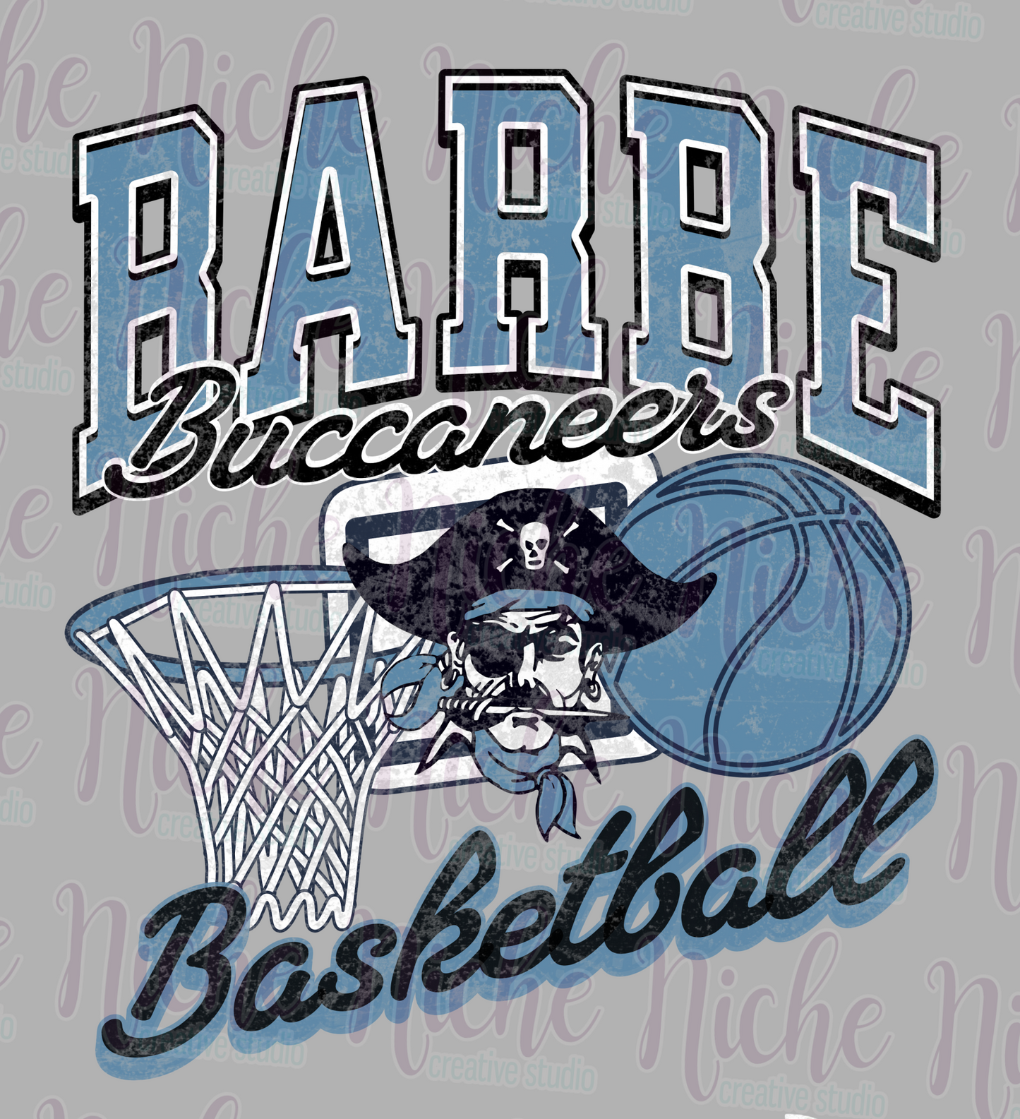 -BAR8460 Barbe Basketball Decal