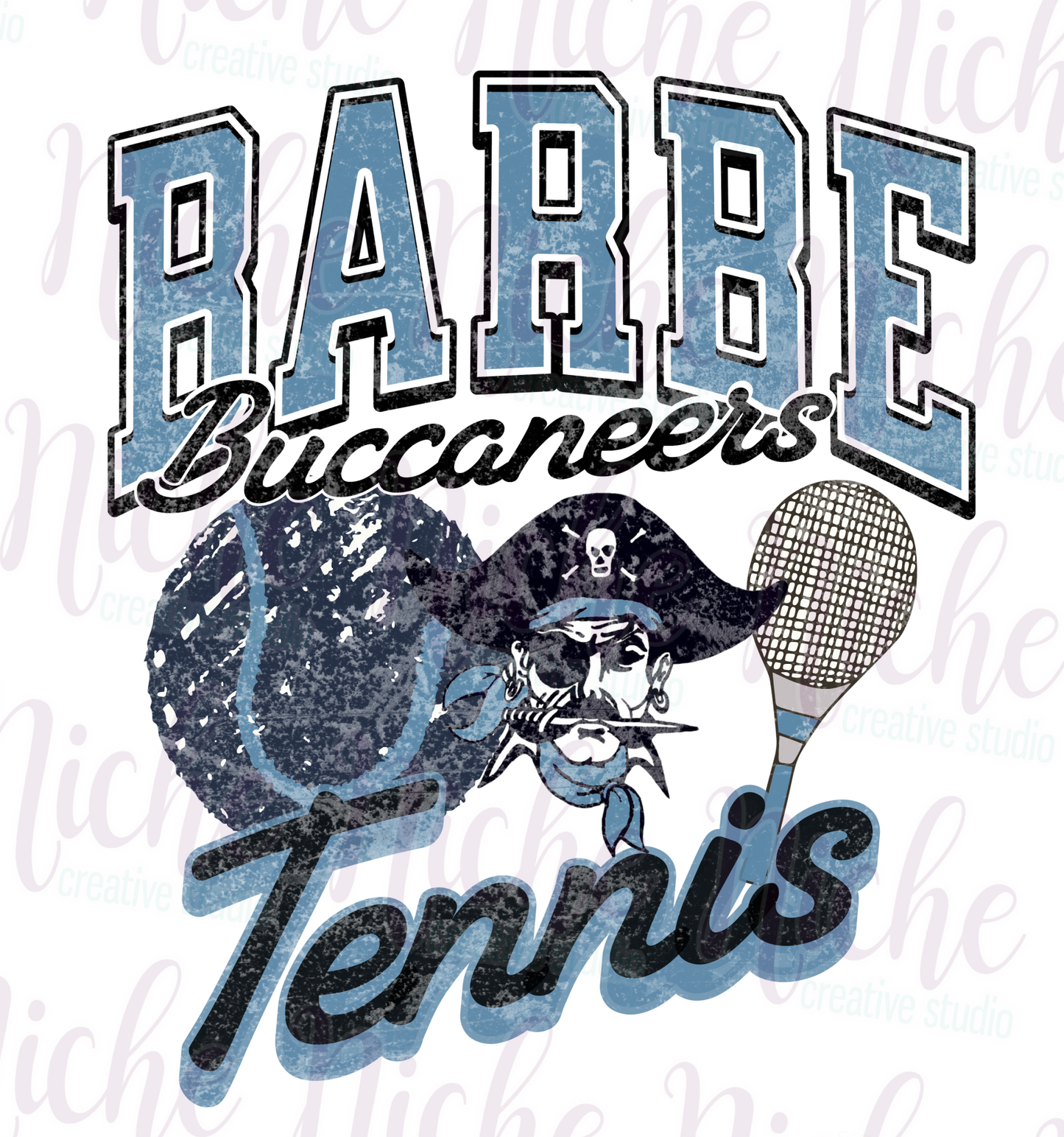 -BAR8462 Barbe Tennis Decal