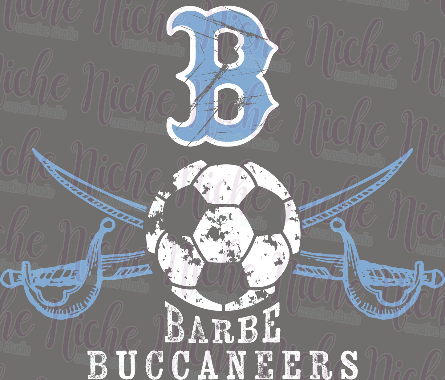 -BAR8471 Soccer Bucs Distressed Decal