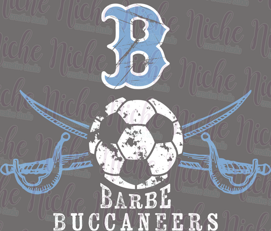 -BAR8471 Soccer Bucs Distressed Decal
