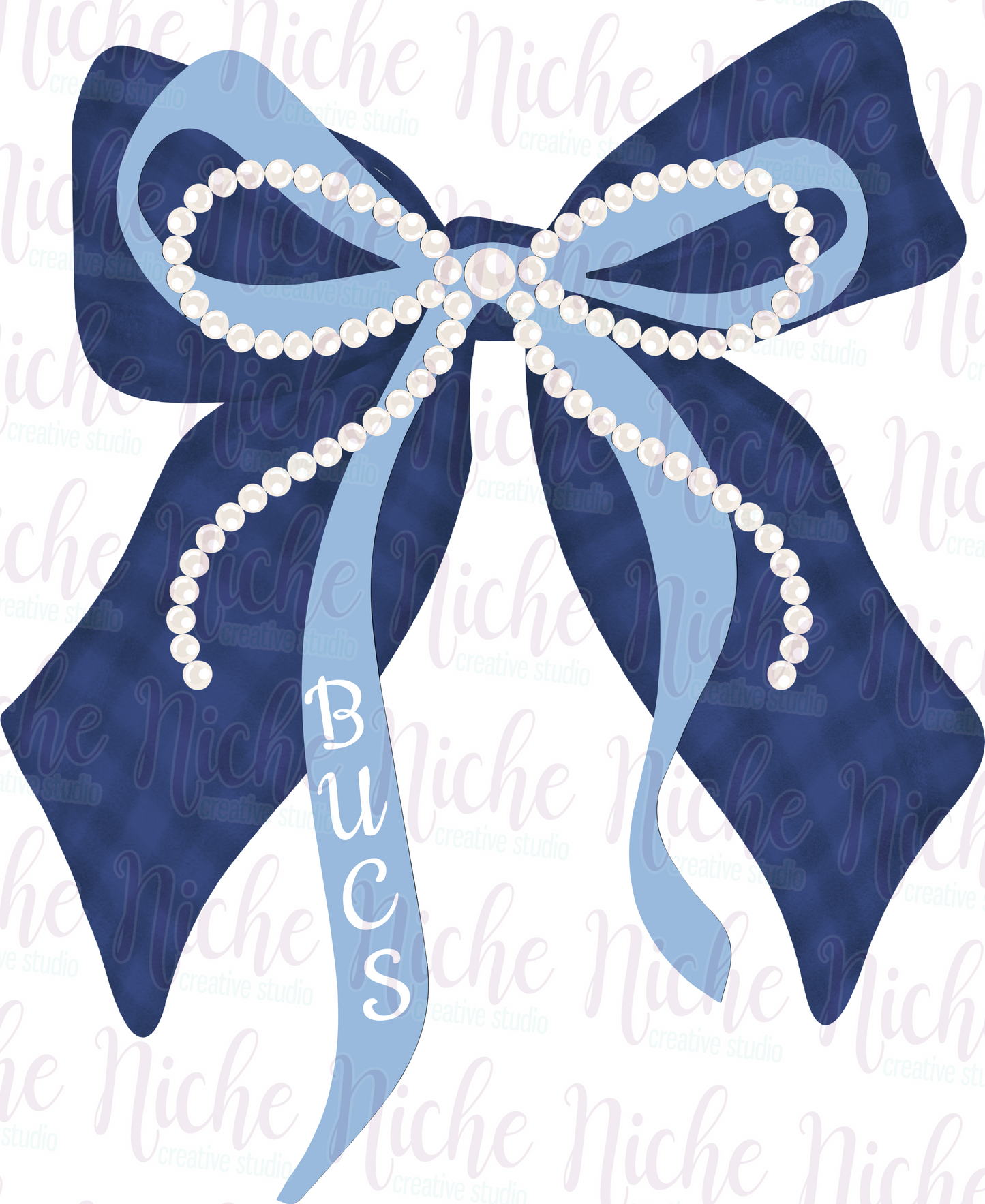 -BAR8475 Bucs Pearl Bow Decal
