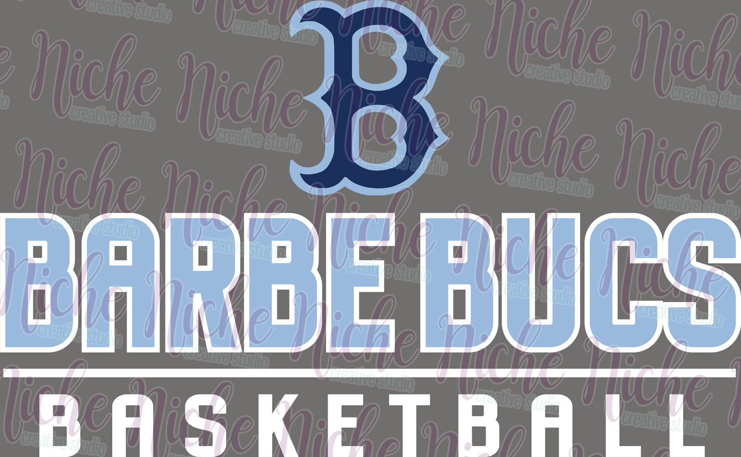 -BAR8480 Barbe Bucs Basketball Decal