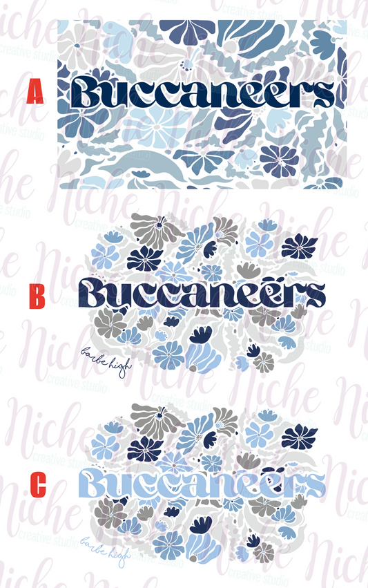 -BAR8482 Buccaneers Groovy Floral Decal