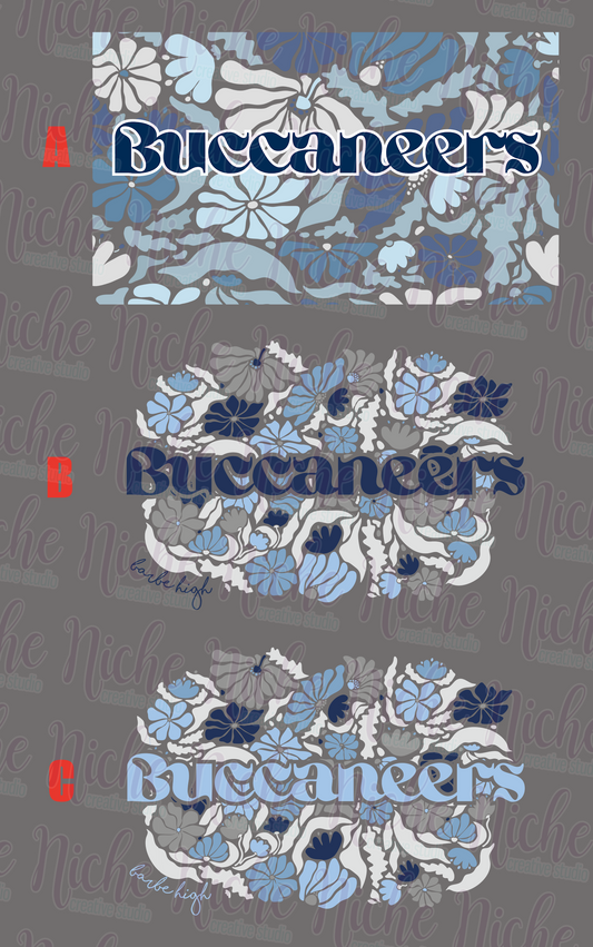 -BAR8482 Buccaneers Groovy Floral Decal