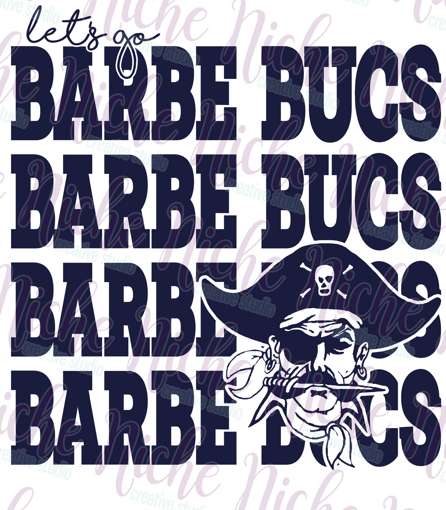 -BAR8485 Barbe Bucs Repeat Decal