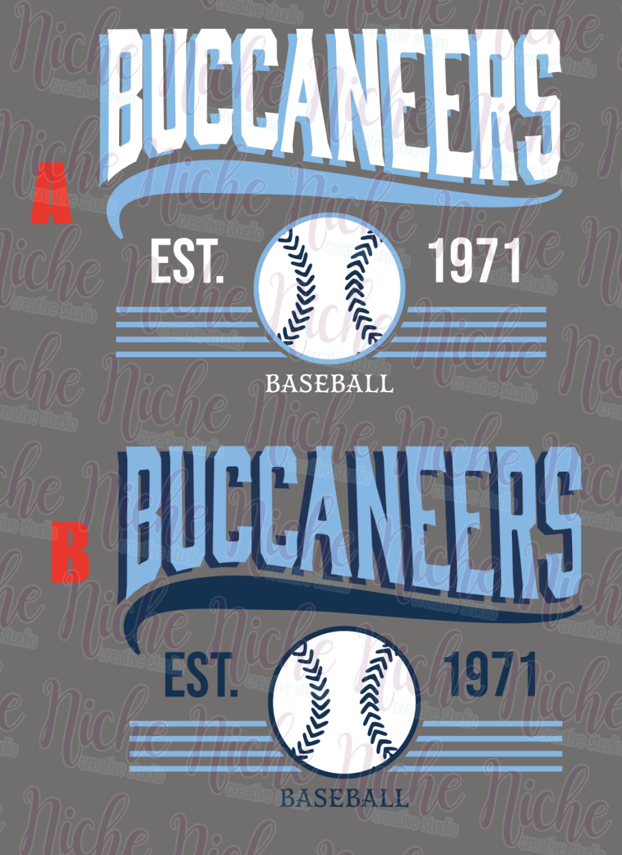 -BAR8486 Barbe Bucs Retro Decal