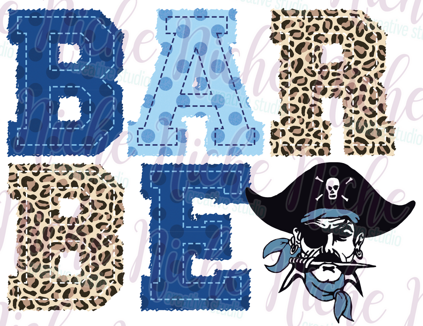 -BAR8489 Barbe Stitch Decal