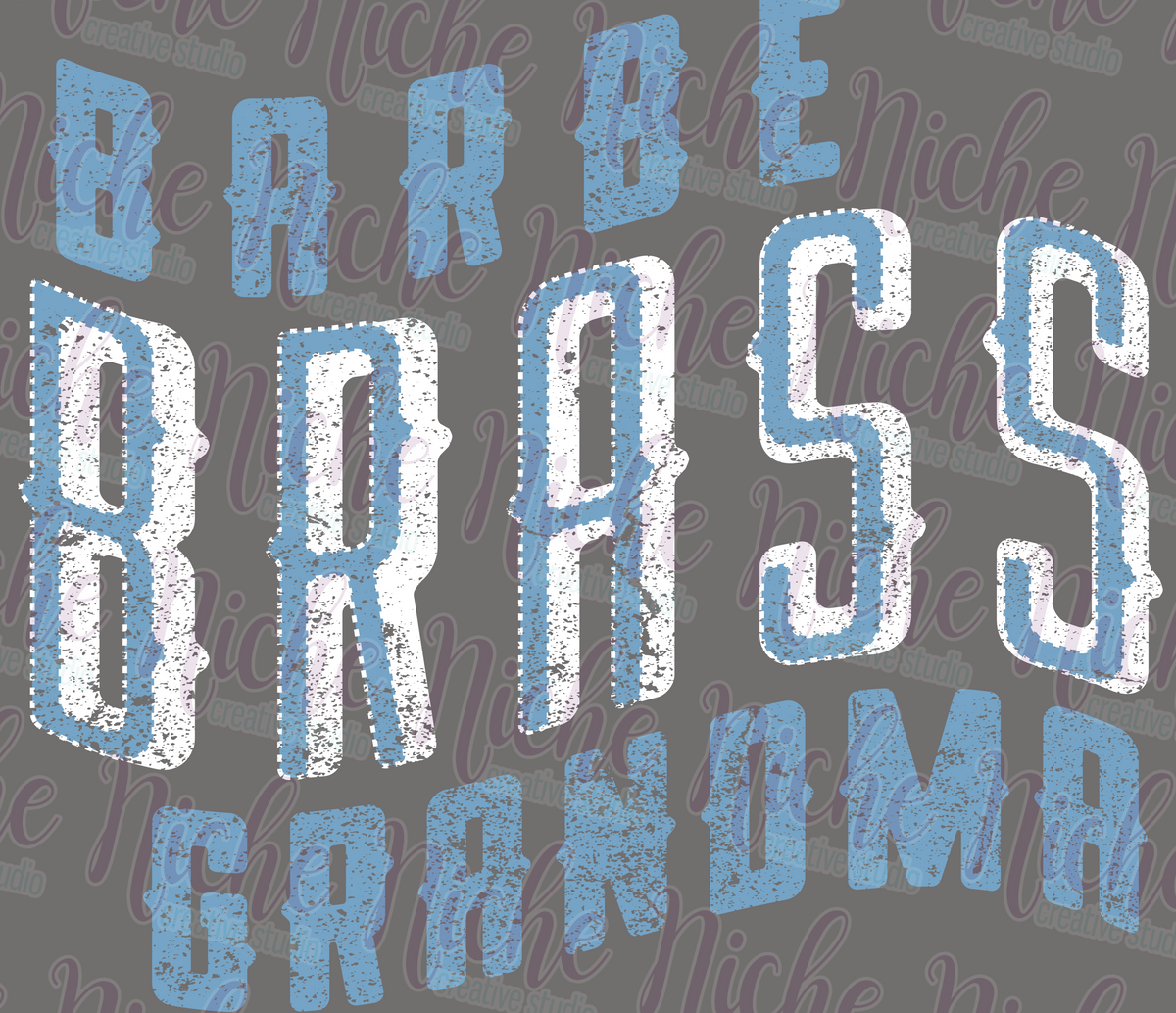 -BAR8490 Barbe Brass Grandma Decal