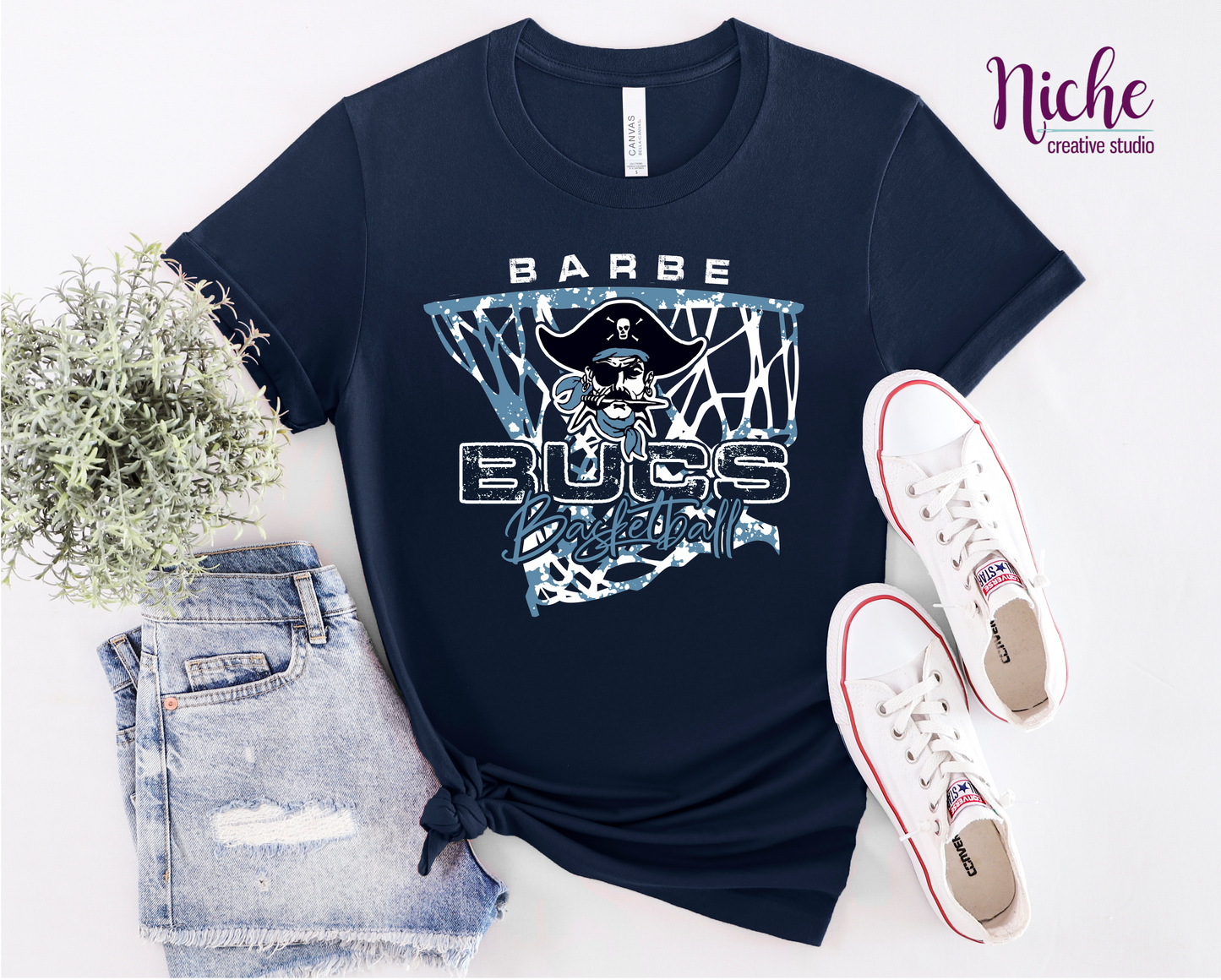 -BAR934 Bucs Basketball Decal