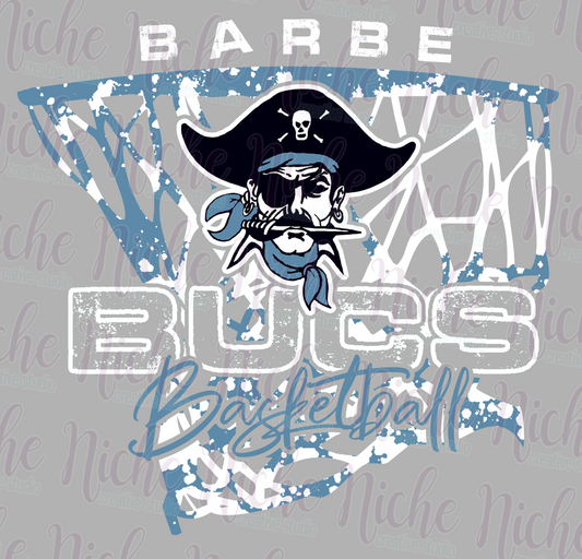 -BAR934 Bucs Basketball Decal