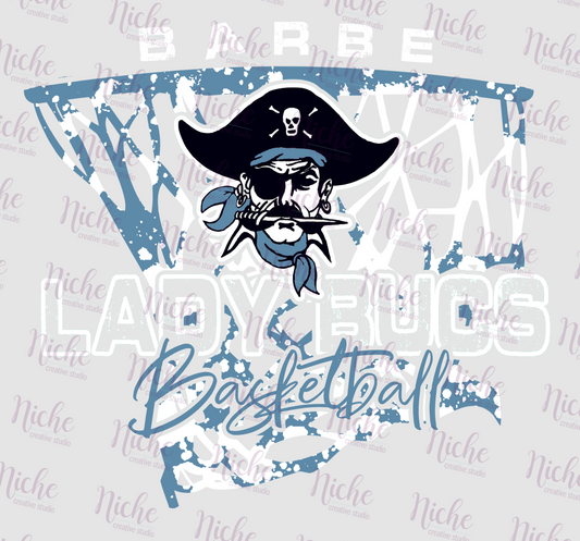 -BAR935 Lady Bucs Basketball Decal