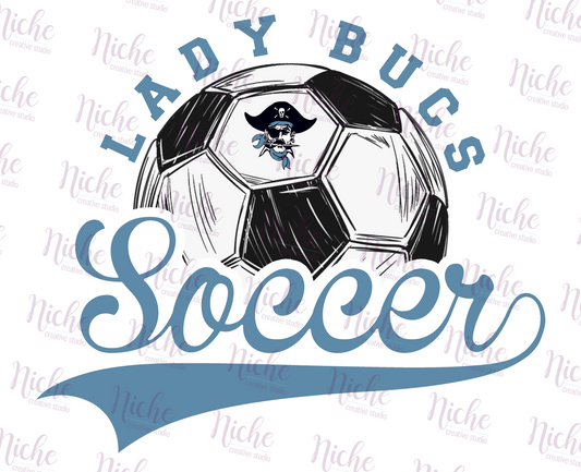 -BAR937 Lady Bucs Soccer Decal